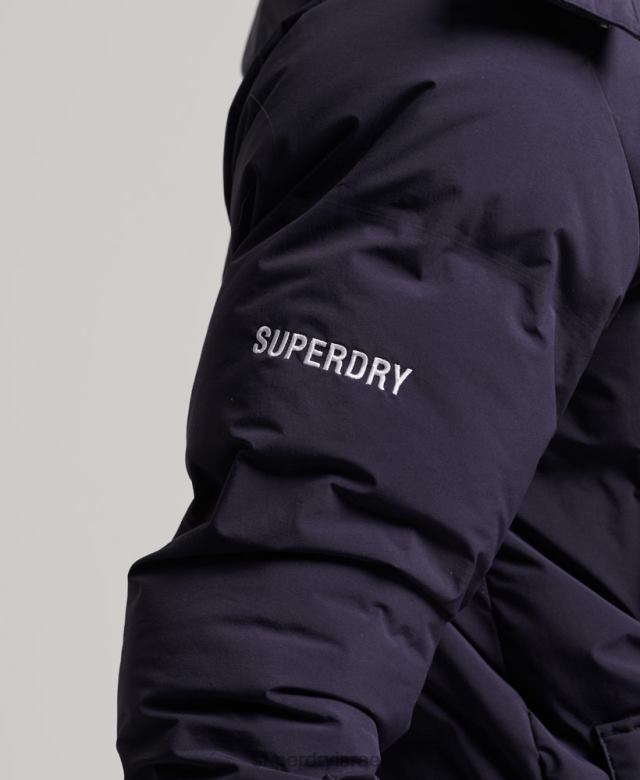 il Superdry גברים מעיל נפוח קופסתי חיל הים 4LX2Z4589 הַלבָּשָׁה