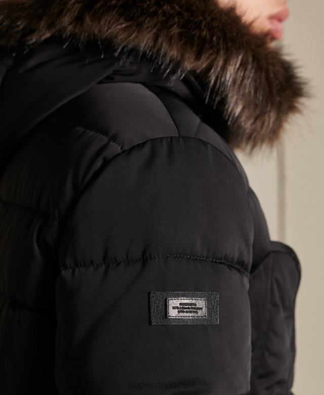 il Superdry גברים פארקה צ'ינוק שָׁחוֹר 4LX2Z4636 הַלבָּשָׁה