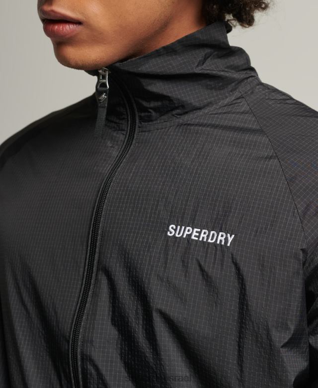 il Superdry גברים מעיל טרנינג חיוני שָׁחוֹר 4LX2Z4638 הַלבָּשָׁה