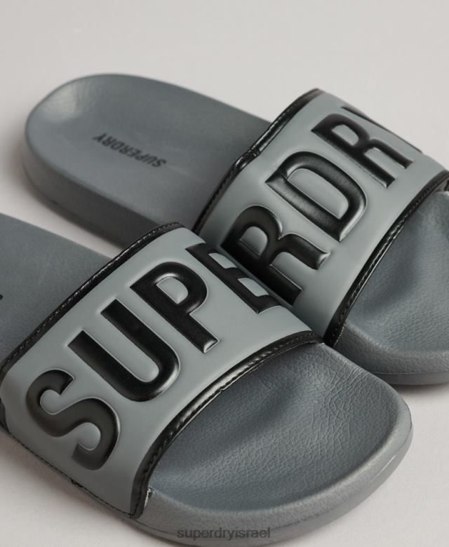 il Superdry גברים מחווני ליבה לבריכה שָׁחוֹר 4LX2Z46 נעליים