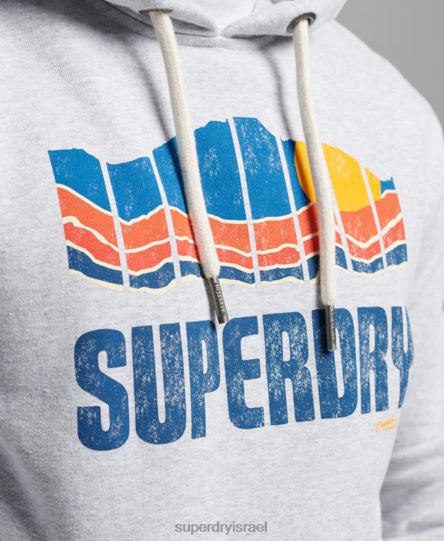 il Superdry גברים קפוצ'ון נהדר בחוץ אפור 4LX2Z472 הַלבָּשָׁה