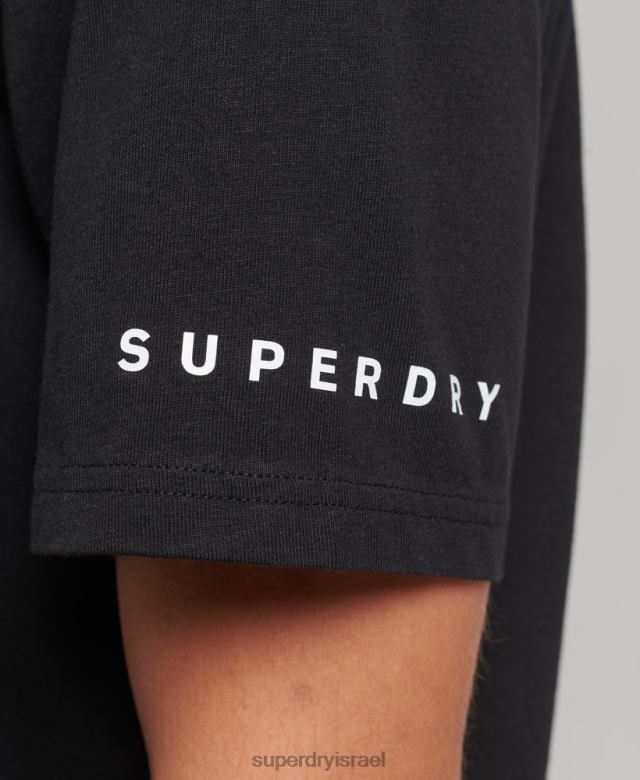 il Superdry גברים חולצת טי רפויה עודפים שָׁחוֹר 4LX2Z4927 הַלבָּשָׁה