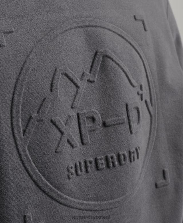 il Superdry גברים סווטשירט משוחרר של צוות משלחת אפור כהה 4LX2Z5000 הַלבָּשָׁה