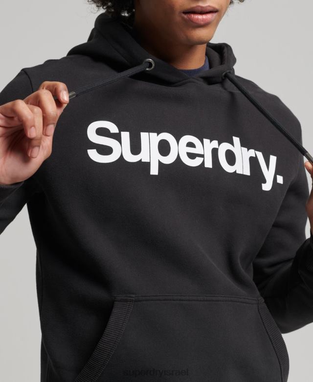 il Superdry גברים קפוצ'ון גרפי עם ליבת כותנה אורגנית שָׁחוֹר 4LX2Z5026 הַלבָּשָׁה