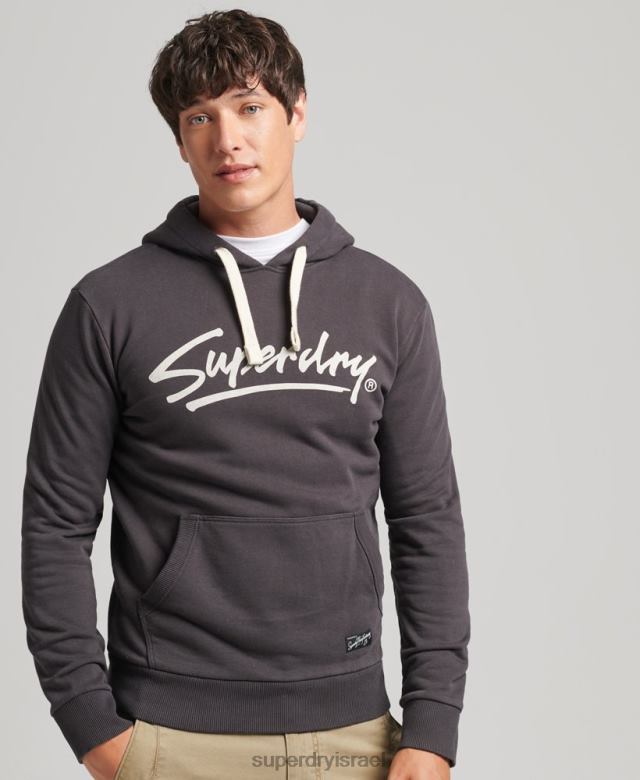 il Superdry גברים קפוצ'ון תסריט וינטג' במרכז העיר חום 4LX2Z5028 הַלבָּשָׁה