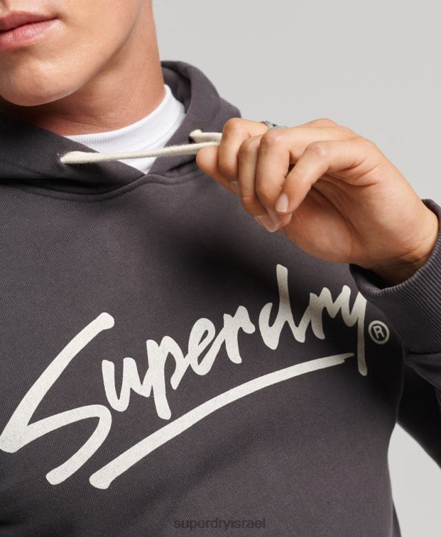 il Superdry גברים קפוצ'ון תסריט וינטג' במרכז העיר חום 4LX2Z5028 הַלבָּשָׁה