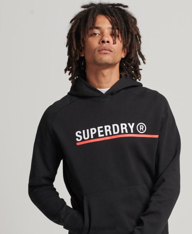 il Superdry גברים קפוצ'ון גרפי קוד טק שָׁחוֹר 4LX2Z5059 הַלבָּשָׁה