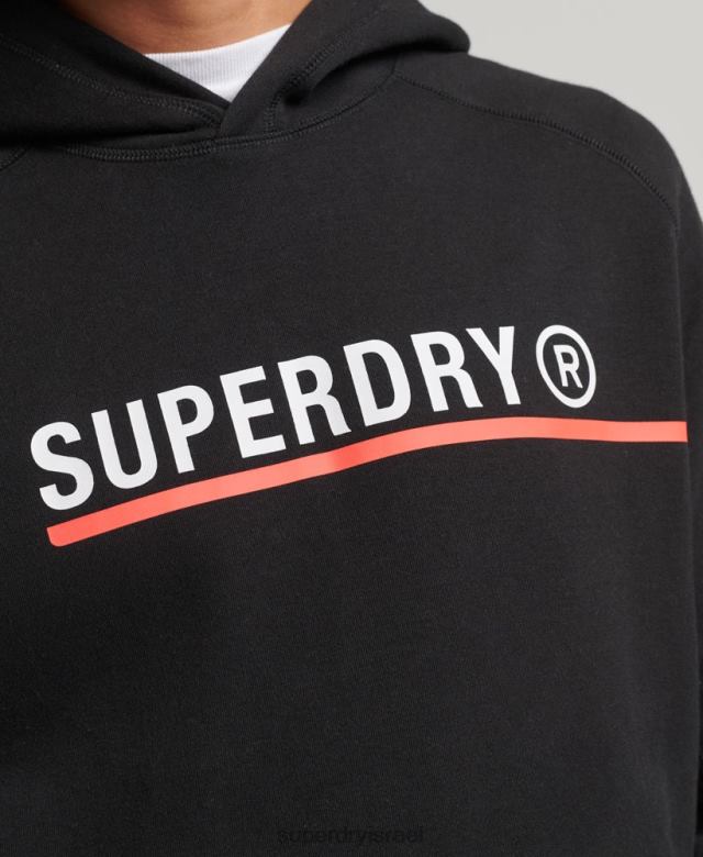 il Superdry גברים קפוצ'ון גרפי קוד טק שָׁחוֹר 4LX2Z5059 הַלבָּשָׁה