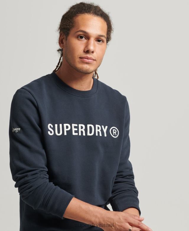 il Superdry גברים סווטשירט צוות עבודה עם לוגו תאגיד חיל הים 4LX2Z5061 הַלבָּשָׁה