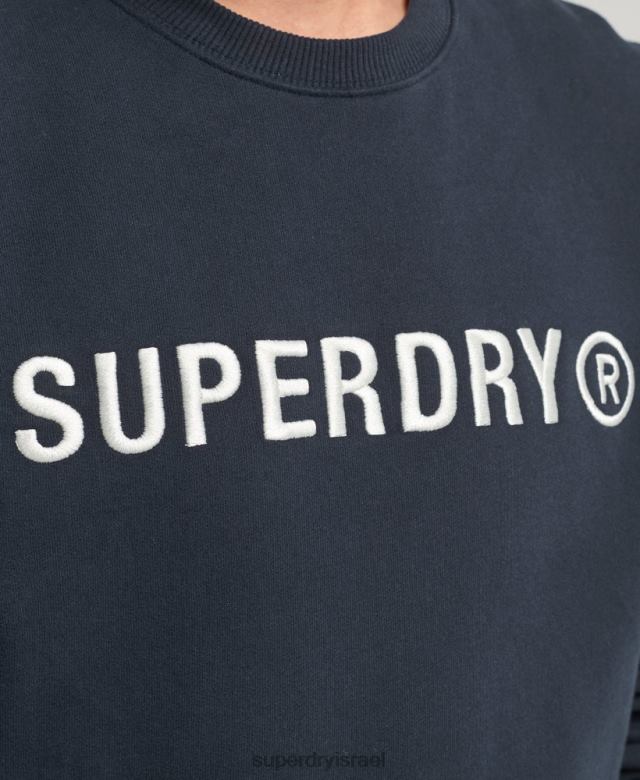 il Superdry גברים סווטשירט צוות עבודה עם לוגו תאגיד חיל הים 4LX2Z5061 הַלבָּשָׁה