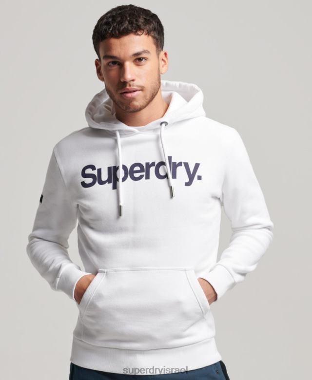 il Superdry גברים קפוצ'ון גרפי עם ליבת כותנה אורגנית לבן 4LX2Z5075 הַלבָּשָׁה