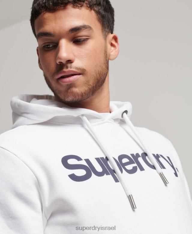 il Superdry גברים קפוצ'ון גרפי עם ליבת כותנה אורגנית לבן 4LX2Z5075 הַלבָּשָׁה