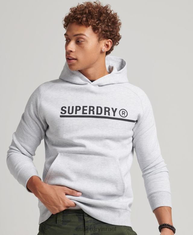 il Superdry גברים קפוצ'ון גרפי קוד טק אפור 4LX2Z5103 הַלבָּשָׁה