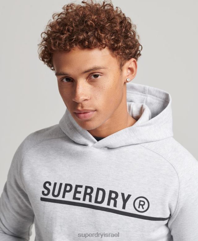 il Superdry גברים קפוצ'ון גרפי קוד טק אפור 4LX2Z5103 הַלבָּשָׁה