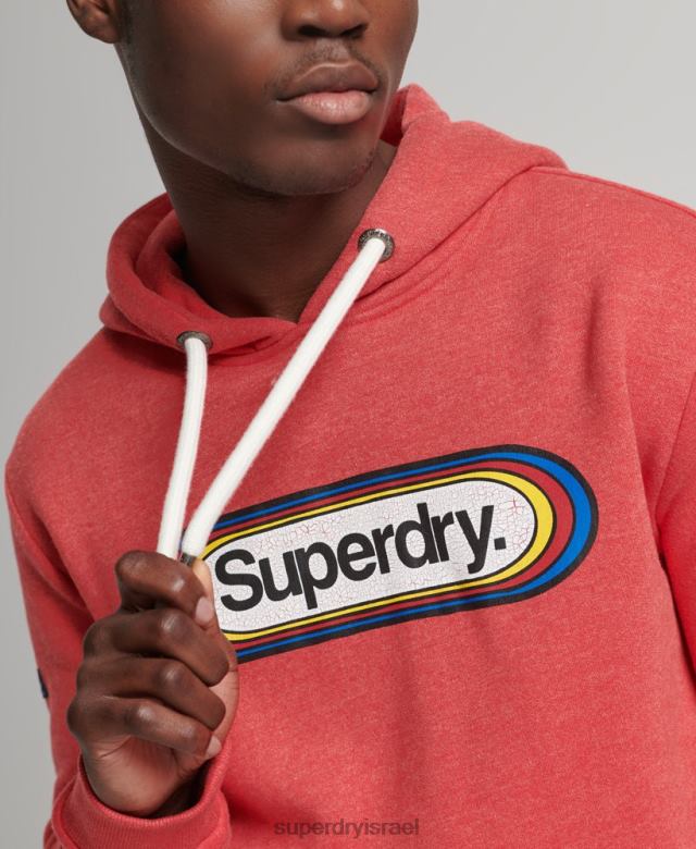 il Superdry גברים קפוצ'ון עונתי עם לוגו ליבה וינטג' אָדוֹם 4LX2Z5117 הַלבָּשָׁה