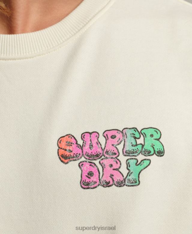 il Superdry גברים סווטשירט של צוות וינטג' לתוך היער לבן 4LX2Z5139 הַלבָּשָׁה