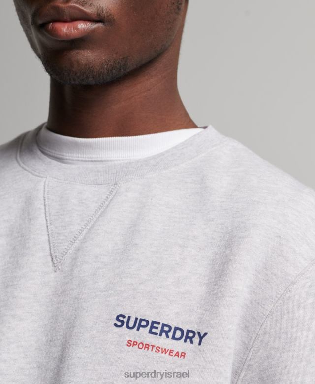 il Superdry גברים סווטשירט של צוות בגדי ספורט קוד אפור 4LX2Z513 הַלבָּשָׁה