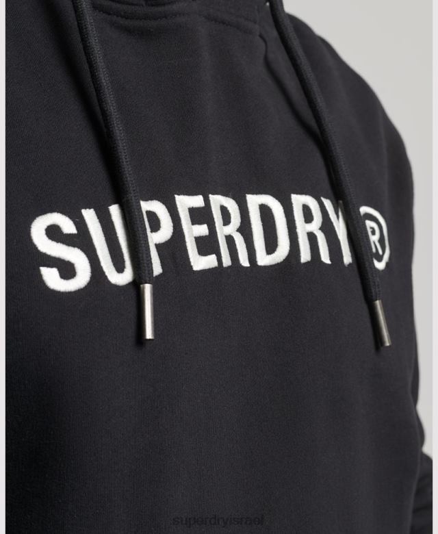 il Superdry גברים קפוצ'ון עבודה עם לוגו תאגיד וינטג' שָׁחוֹר 4LX2Z5169 הַלבָּשָׁה