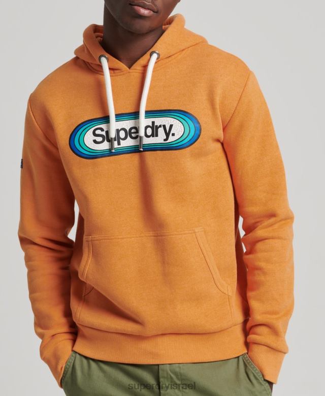 il Superdry גברים קפוצ'ון עונתי עם לוגו ליבה וינטג' צהוב 4LX2Z5195 הַלבָּשָׁה