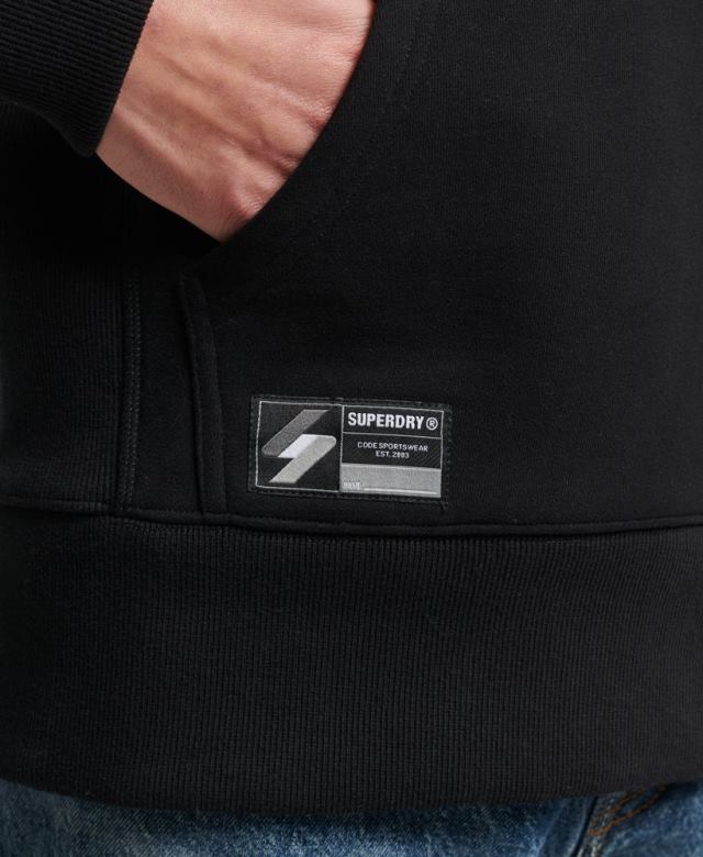 il Superdry גברים קפוצ'ון רקום לוגו מיקרו שָׁחוֹר 4LX2Z5206 הַלבָּשָׁה