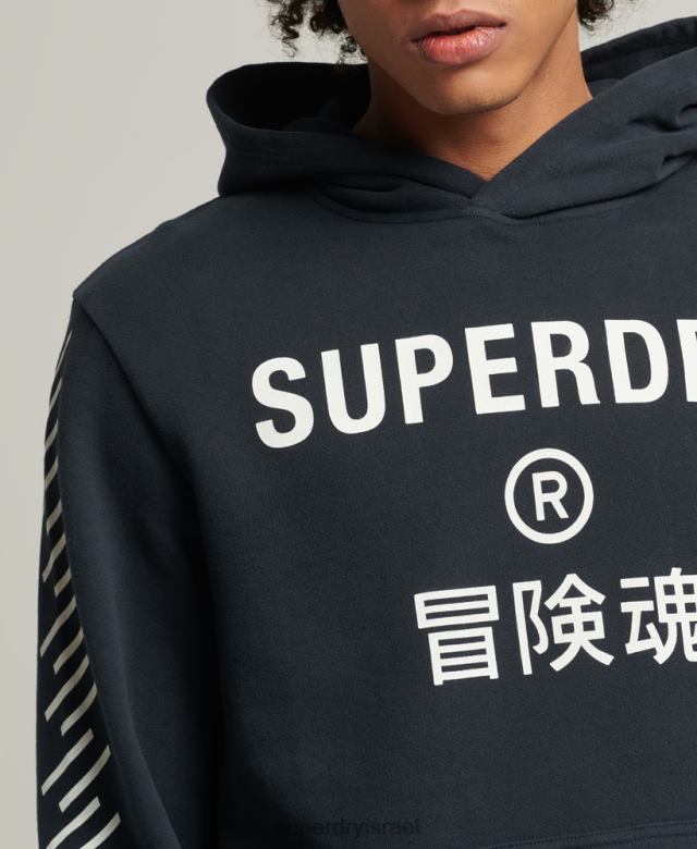 il Superdry גברים קפוצ'ון ספורט קוד ליבה חיל הים 4LX2Z5213 הַלבָּשָׁה