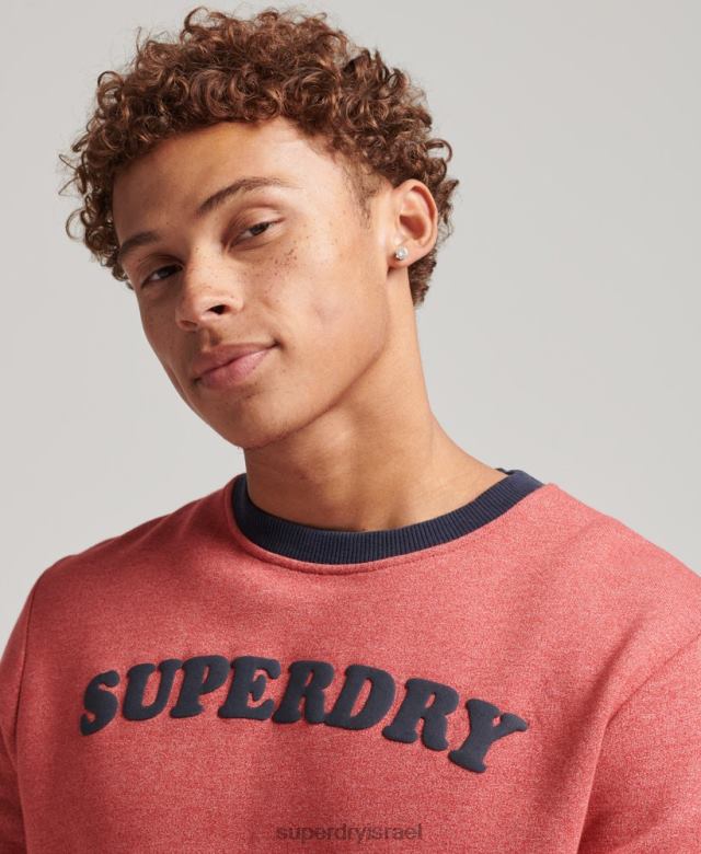 il Superdry גברים סווטשירט קלאסי של קופר וינטג' אָדוֹם 4LX2Z5224 הַלבָּשָׁה