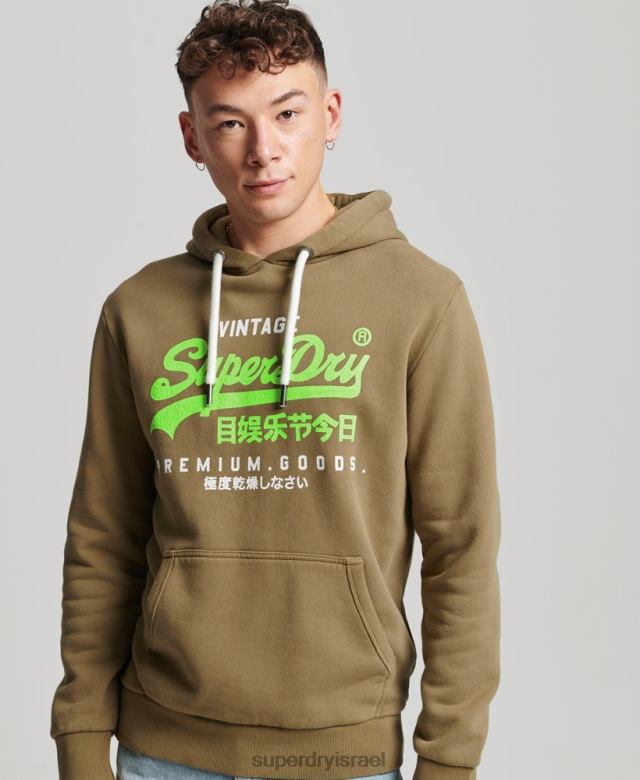 il Superdry גברים קפוצ'ון פרמיום עם לוגו וינטג' חָקִי 4LX2Z524 הַלבָּשָׁה