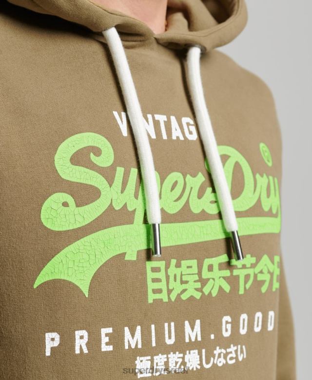 il Superdry גברים קפוצ'ון פרמיום עם לוגו וינטג' חָקִי 4LX2Z524 הַלבָּשָׁה