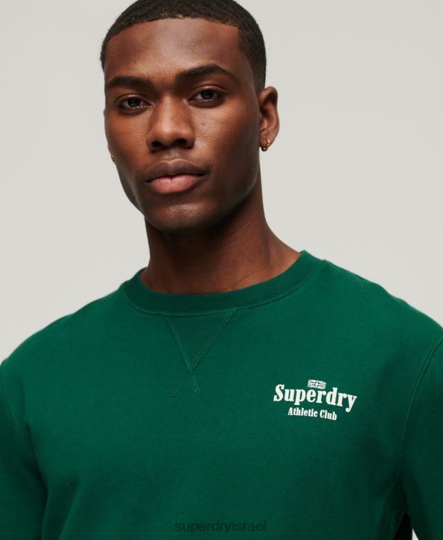 il Superdry גברים סווטשירט של צוות מועדון אתלטי קוד ירוק 4LX2Z529 הַלבָּשָׁה