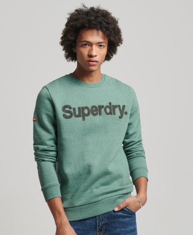 il Superdry גברים סווטשירט צוות קלאסי עם לוגו ליבה חָקִי 4LX2Z537 הַלבָּשָׁה