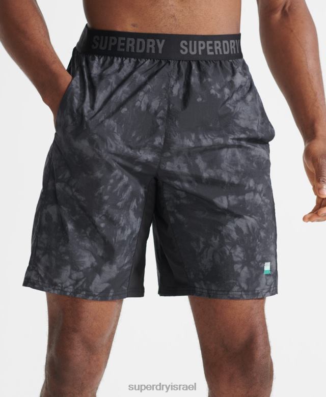 il Superdry גברים מכנסי ריצה קצרים שָׁחוֹר 4LX2Z5372 הַלבָּשָׁה