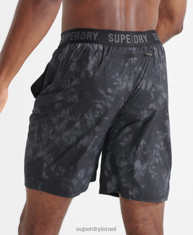 il Superdry גברים מכנסי ריצה קצרים שָׁחוֹר 4LX2Z5372 הַלבָּשָׁה