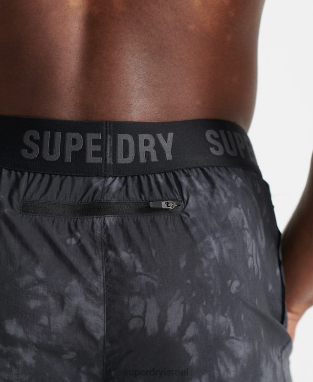 il Superdry גברים מכנסי ריצה קצרים שָׁחוֹר 4LX2Z5372 הַלבָּשָׁה