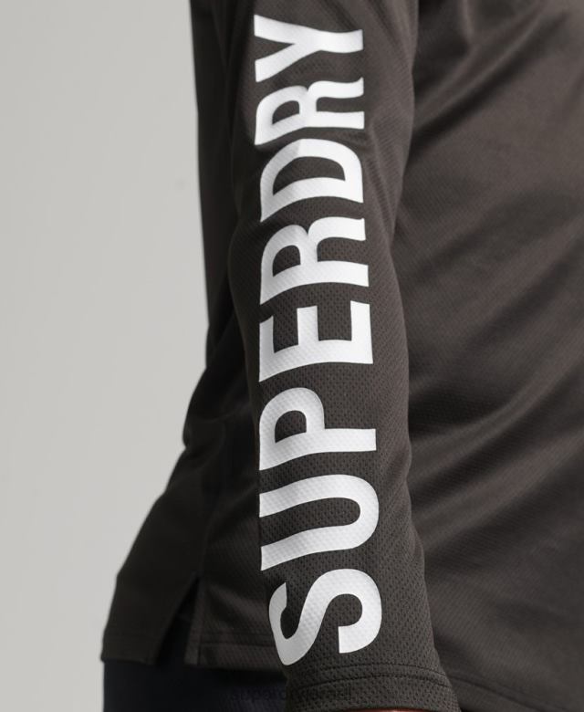 il Superdry גברים עליונית לוגו צווארון רכבת שָׁחוֹר 4LX2Z5378 הַלבָּשָׁה