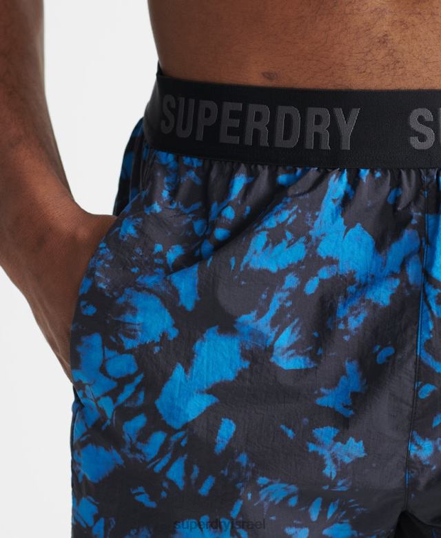 il Superdry גברים מכנסי ריצה קצרים כְּחוֹל 4LX2Z5379 הַלבָּשָׁה