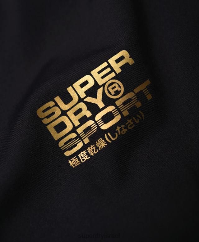 il Superdry גברים ביצועים דחיסה עליון עם שרוול קצר שָׁחוֹר 4LX2Z5380 הַלבָּשָׁה