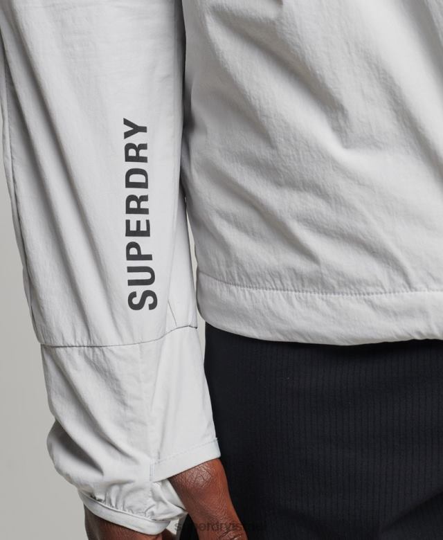 il Superdry גברים מעיל ריצה אפור בהיר 4LX2Z5389 הַלבָּשָׁה