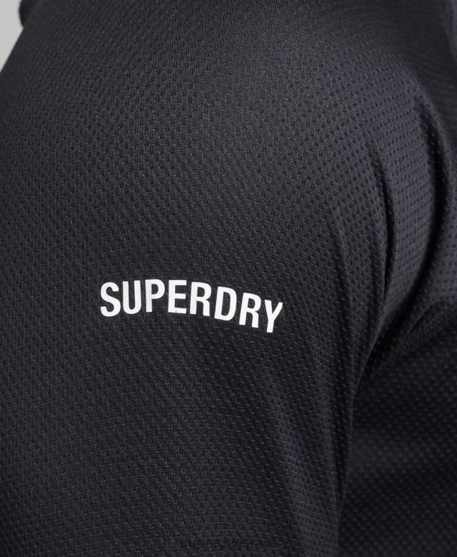 il Superdry גברים טופ צוואר מדומה רכבת שָׁחוֹר 4LX2Z5392 הַלבָּשָׁה