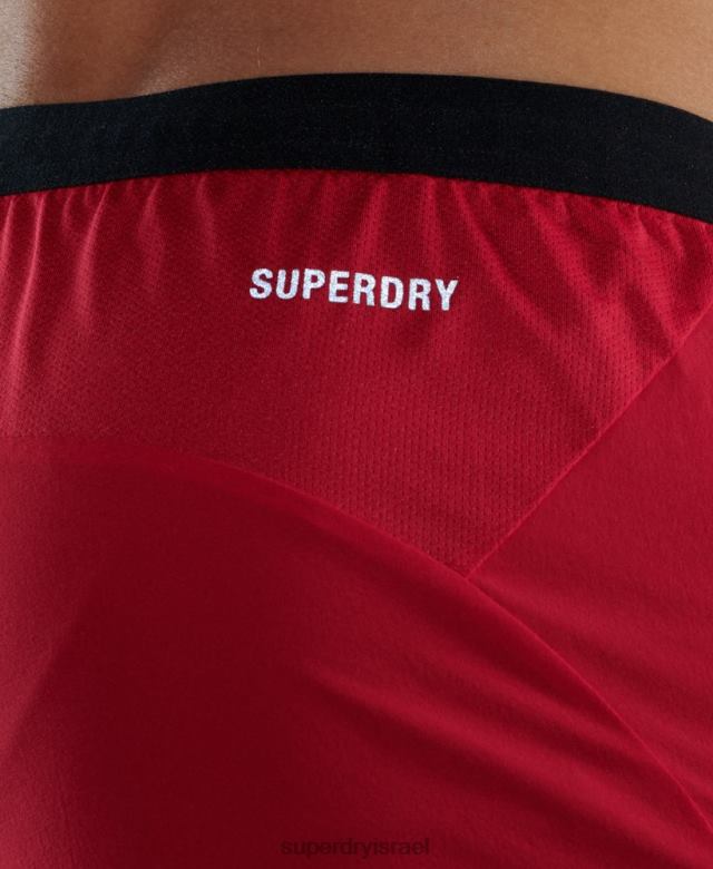 il Superdry גברים לרוץ מכנסי שכבות פרימיום אָדוֹם 4LX2Z5406 הַלבָּשָׁה