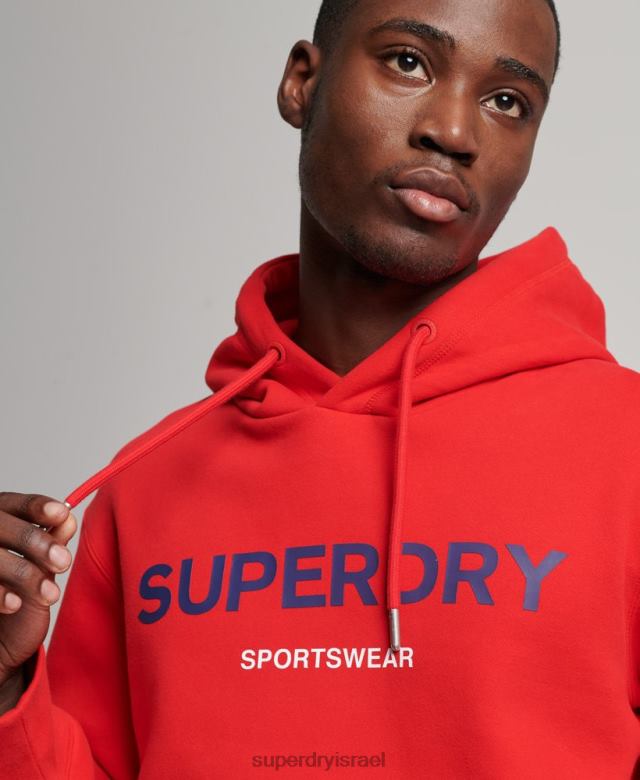 il Superdry גברים קפוצ'ון בגדי ספורט קוד אָדוֹם 4LX2Z540 הַלבָּשָׁה