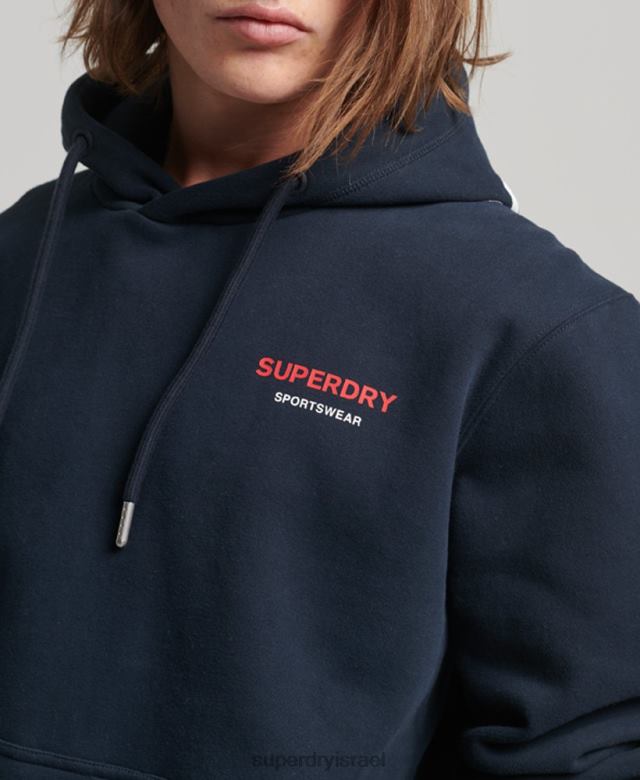 il Superdry גברים קפוצ'ון בגדי ספורט קוד חיל הים 4LX2Z541 הַלבָּשָׁה