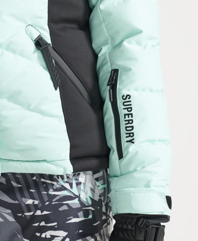 il Superdry נשים ז'קט סנו לוקס כחול בהיר 4LX2Z5460 הַלבָּשָׁה