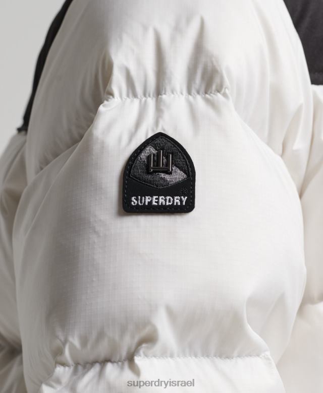 il Superdry נשים מעיל ספורט סטייל קוד פאפר לבן 4LX2Z5579 הַלבָּשָׁה