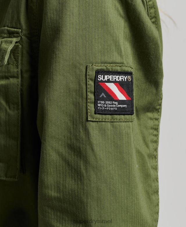 il Superdry נשים ז'קט רוקי בורג קלאסי ירוק 4LX2Z5588 הַלבָּשָׁה