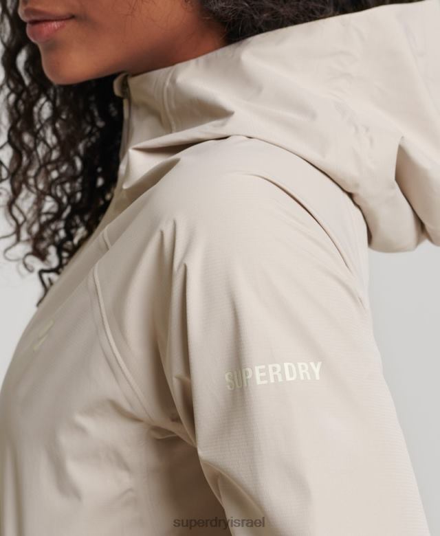 il Superdry נשים מעיל חסין מים בז' 4LX2Z5616 הַלבָּשָׁה