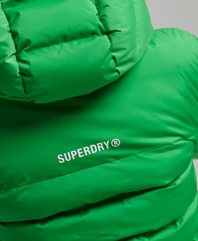 il Superdry נשים ז'קט מרופד באטימה בחום ירוק 4LX2Z5626 הַלבָּשָׁה