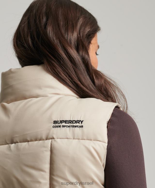 il Superdry נשים גילת ספורט הרים בז' 4LX2Z5632 הַלבָּשָׁה