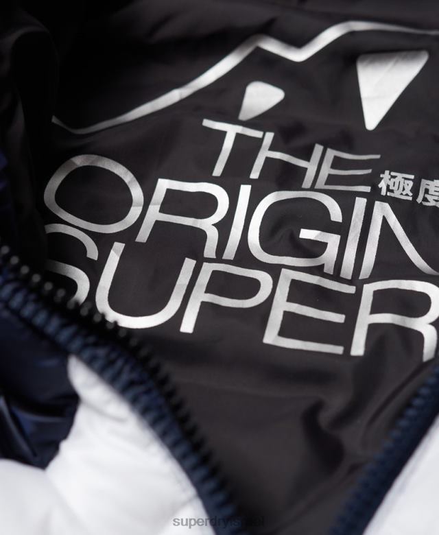 il Superdry נשים ז'קט יוקרתי של שברון פוג'י מחוץ לחוף חיל הים 4LX2Z5703 הַלבָּשָׁה