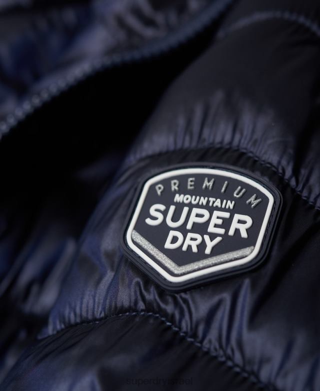 il Superdry נשים ז'קט יוקרתי של שברון פוג'י מחוץ לחוף חיל הים 4LX2Z5703 הַלבָּשָׁה