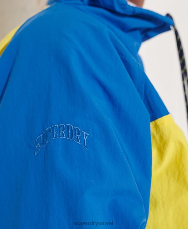 il Superdry נשים מעיל טרנינג קצוץ מעל הראש כְּחוֹל 4LX2Z5706 הַלבָּשָׁה